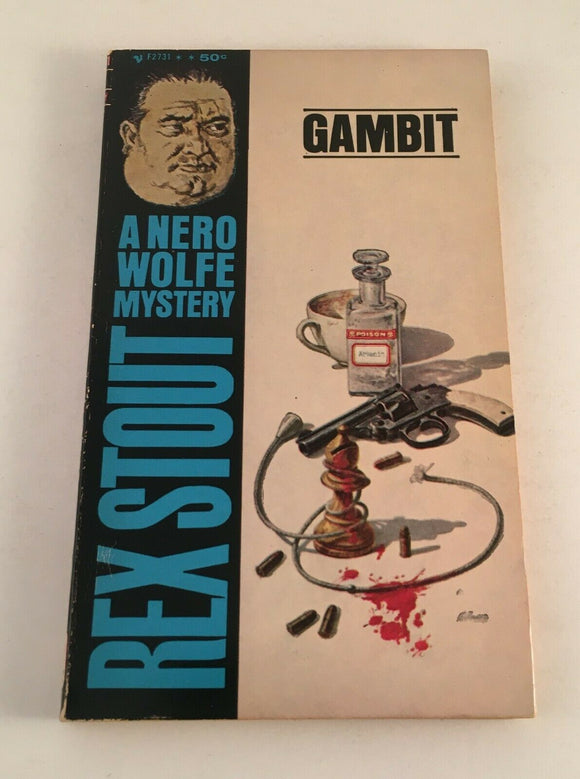 Gambit by Rex Stout Vintage Nero Wolfe Murder Mystery 1964 Paperback Bantam RARE