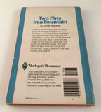 Two Pins in a Fountain by Jane Arbor Vintage 1977 Harlequin Romance Paperback PB