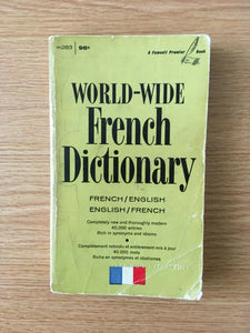 World-Wide French Dictionary PB Paperback 1965 Vintage Language Fawcett Books