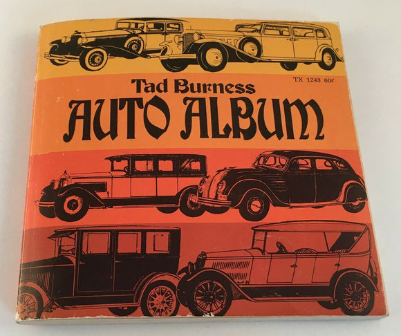 Auto Album by Tad Burness PB Paperback 1971 Scholastic Book Service Illustrated
