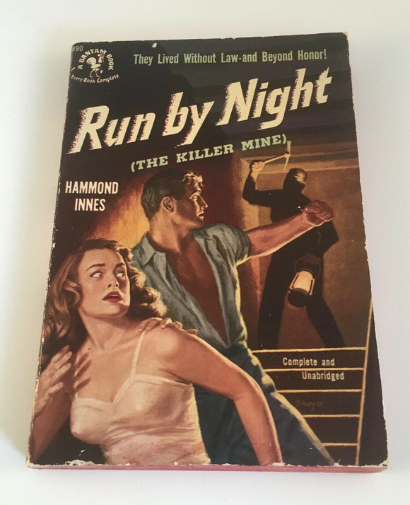 Run By Night by Hammond Innes Vintage Killer Mine 1951 Bantam Paperback Suspense