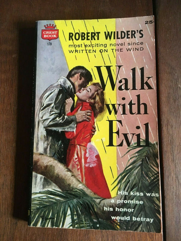 Walk With Evil by Robert Wilder PB Paperback Vintage 1957 Crest Book Suspense