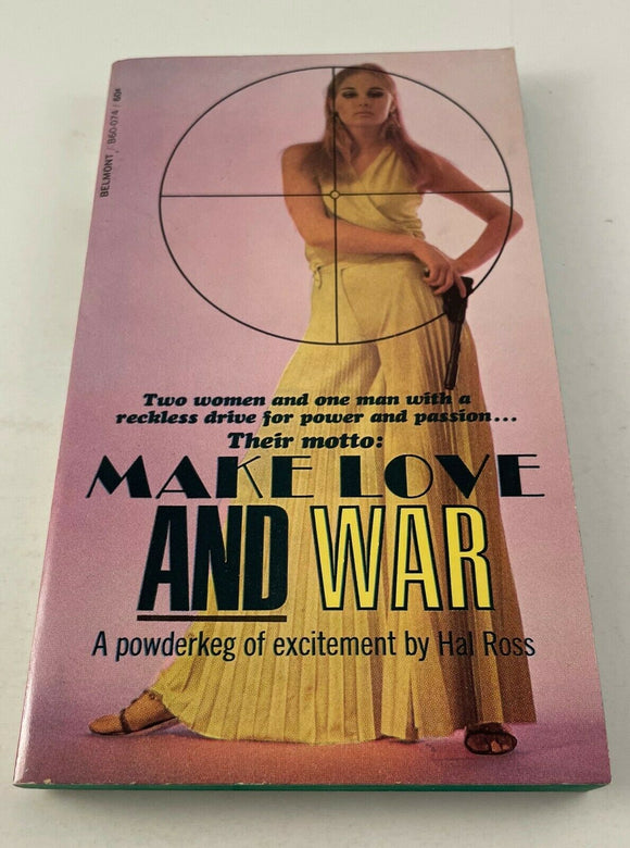 Make Love and War by Hal Ross Vintage 1968 Belmont Paperback Suspense Killer PB