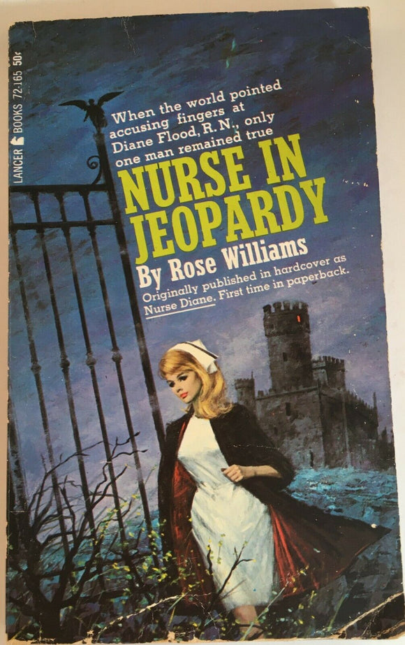 Nurse in Jeopardy by Rose Williams PB Paperback 1966 Vintage Gothic Horror