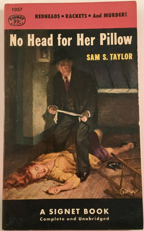 No Head for Her Pillow by Sam Taylor PB Paperback 1953 Vintage Crime Thriller