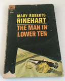 The Man in Lower Ten by Mary Roberts Rinehart PB Paperback 1964 Vintage Dell