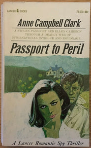 Passport to Peril by Anne Clark PB Paperback 1967 Vintage Gothic Lawrence Block