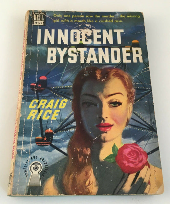 Innocent Bystander by Craig Rice PB Paperback 1949 Vintage Dell Thriller Crime Mapback