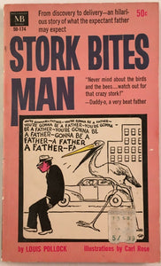 Stork Bites Man Louis Pollock PB Paperback 1963 Vintage Humor Expectant Father