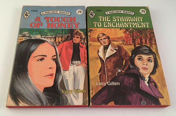 Lot of 2 Lucy Gillen Vintage Harlequin Romance Paperbacks 1975 Nurse Secretary