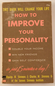 How to Improve Your Personality by Charles Simmons PB Paperback 1962 Vintage