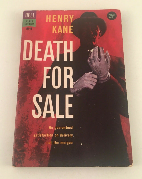 Death for Sale by Henry Kane Vintage 1957 Dell First Edition A144 Suspense