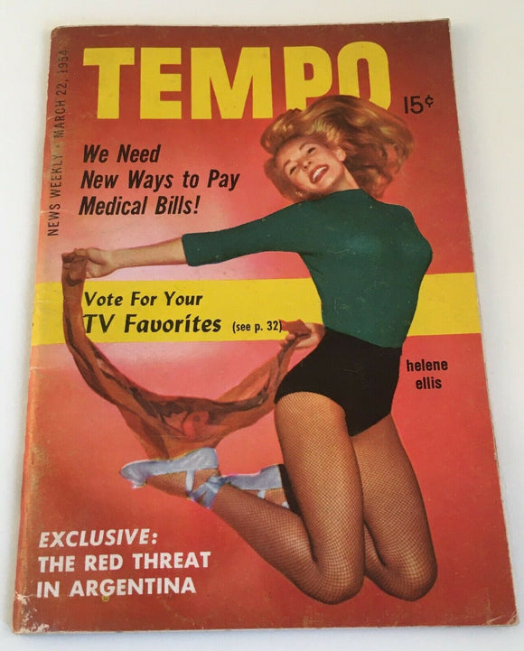 Tempo Pocket News Weekly Mar 22 1954 Helene Ellis Digest Magazine Vol 2 No 12