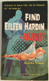 Find Eileen Hardin - Alive! by Andrew Frazer PB Paperback 1959 Vintage Mystery