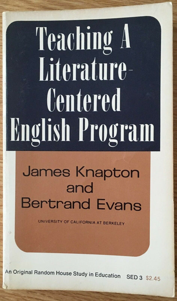 Teaching a Literature-Centered English Program by James Knapton PB 1967 Vintage