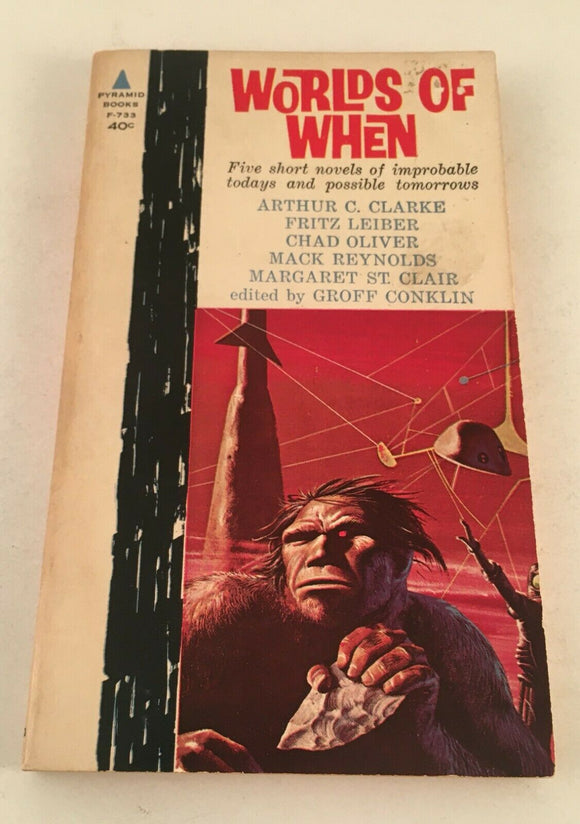 Worlds of When ed Groff Conklin Paperback 1962 Vintage Sci Fi Pyramid Anthology