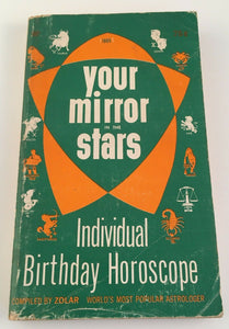 Your Mirror in the Stars Individual Birthday Horoscope by Zolar PB Vintage 1970