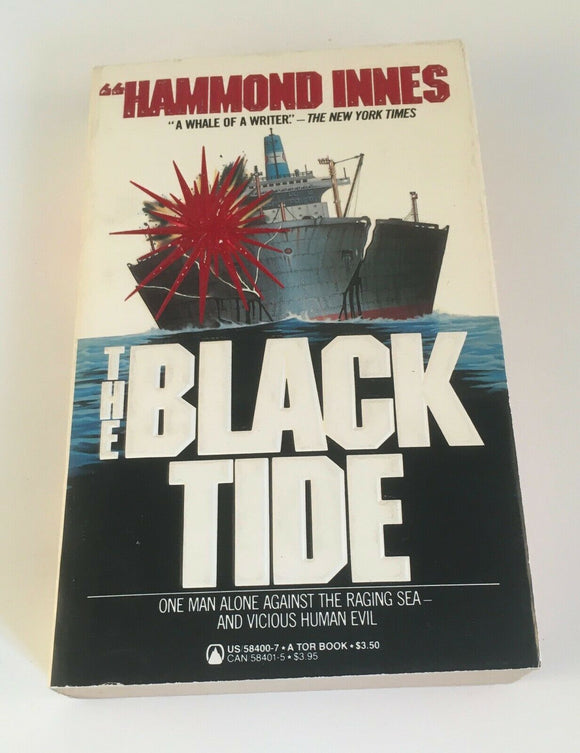 The Black Tide by Hammond Innes Vintage 1984 Paperback Oil Spill Suspense Sea