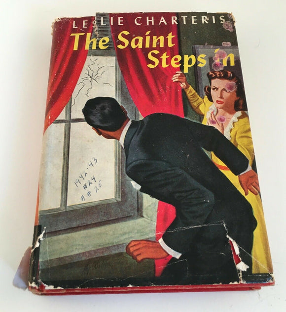 The Saint Steps In by Leslie Charteris Vintage 1947 Mystery Triangle Hardcover