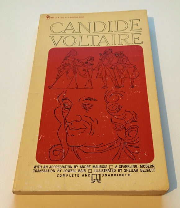 Candide Voltaire Paperback Vintage Bantam 1971 Lowell Bair Illustrated Optimism