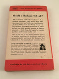 Time for Love Margaret Runbeck Paperback Vintage 1954 Signet Intimate Marriage