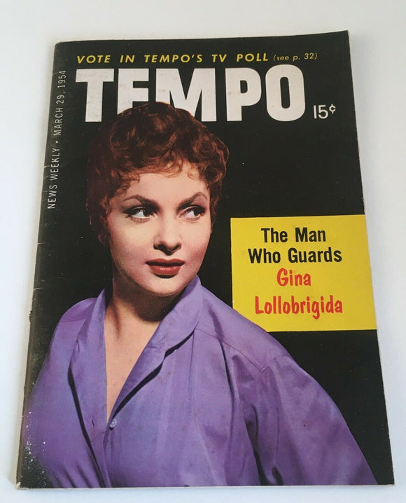 Tempo Pocket News Weekly Mar 29 1954 Gina Lollobrigida Magazine Vol 2 No 13