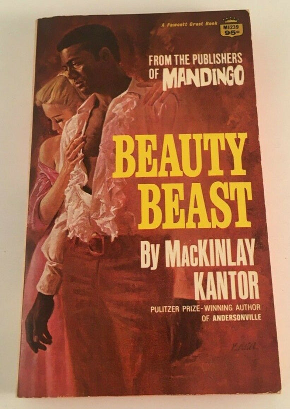 Beauty Beast by MacKinlay Kantor Vintage PB Paperback Fawcett 1969 Slave Love