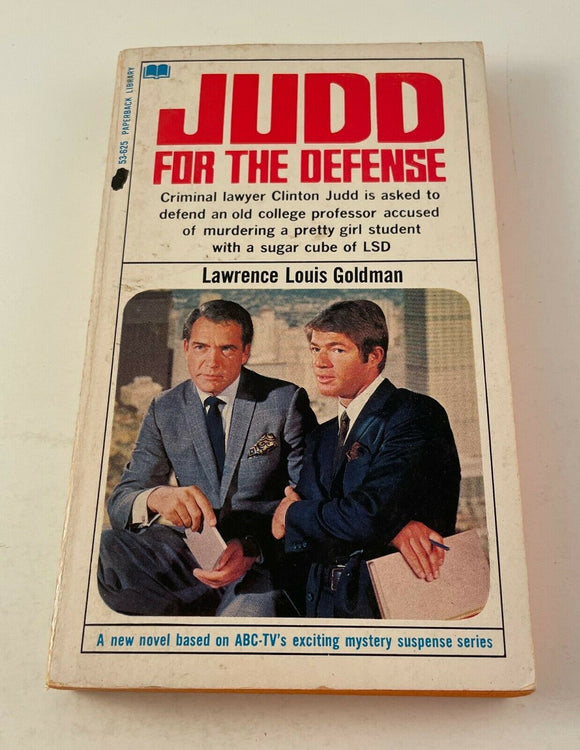 Judd for the Defense by Lawrence Louis Goldman Vintage 1968 TV Tie-in Mystery PB