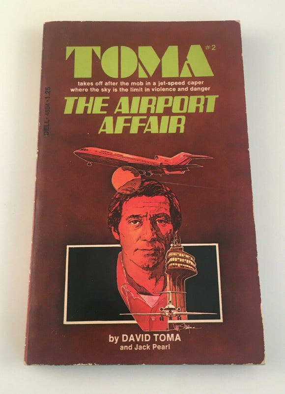 TOMA #2 The Airport Affair by David Toma & Jack Pearl Vintage 1975 Paperback Mob