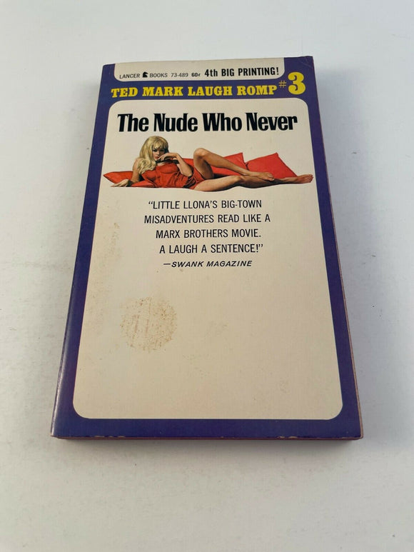 The Nude Who Never by Ted Mark Vintage 1966 Lancer Laugh Romp #3 Paperback PB