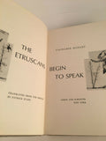 The Etruscans Begin to Speak by Zacharie Mayani Vintage HC Hardcover 1962 Evans