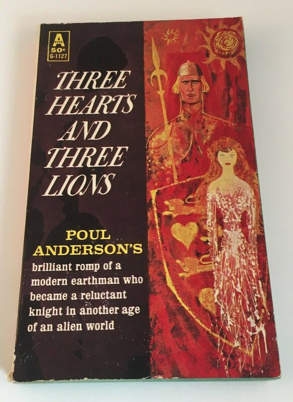 Three Hearts and Three Lions by Poul Anderson Vintage Avon 1961 Fantasy SciFi