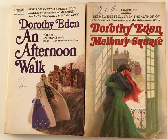 Lot of 2 Dorothy Eden PB Paperback Afternoon Walk Melbury Square Gothic Vintage