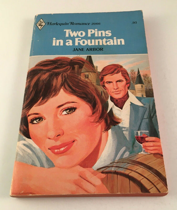 Two Pins in a Fountain by Jane Arbor Vintage 1977 Harlequin Romance Paperback PB