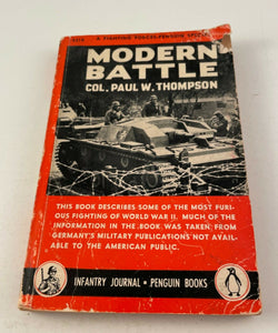 Modern Battle by Col Paul W Thompson Vintage 1943 Penguin Infantry WW2 WWII PB