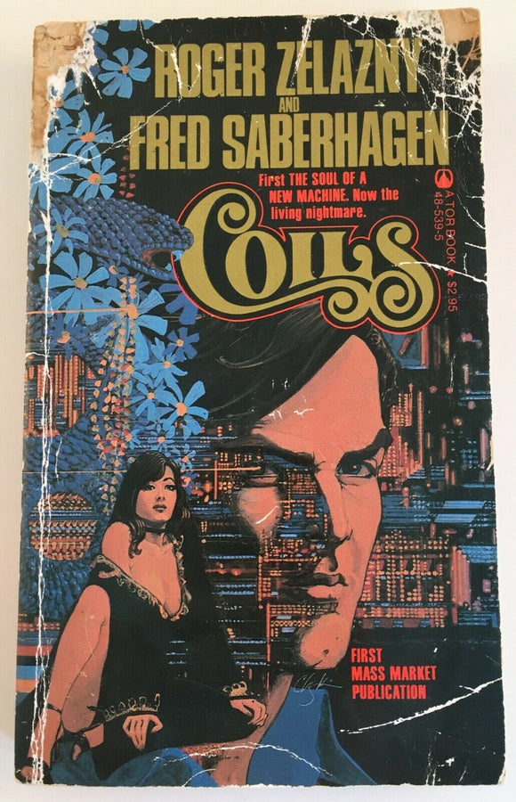 Coils by Roger Zelazny Fred Saberhagen PB Paperback 1982 Vintage SciFi Tor Books
