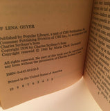 Of Lena Geyer by Marcia Davenport PB Paperback 1963 Vintage Popular Library RARE